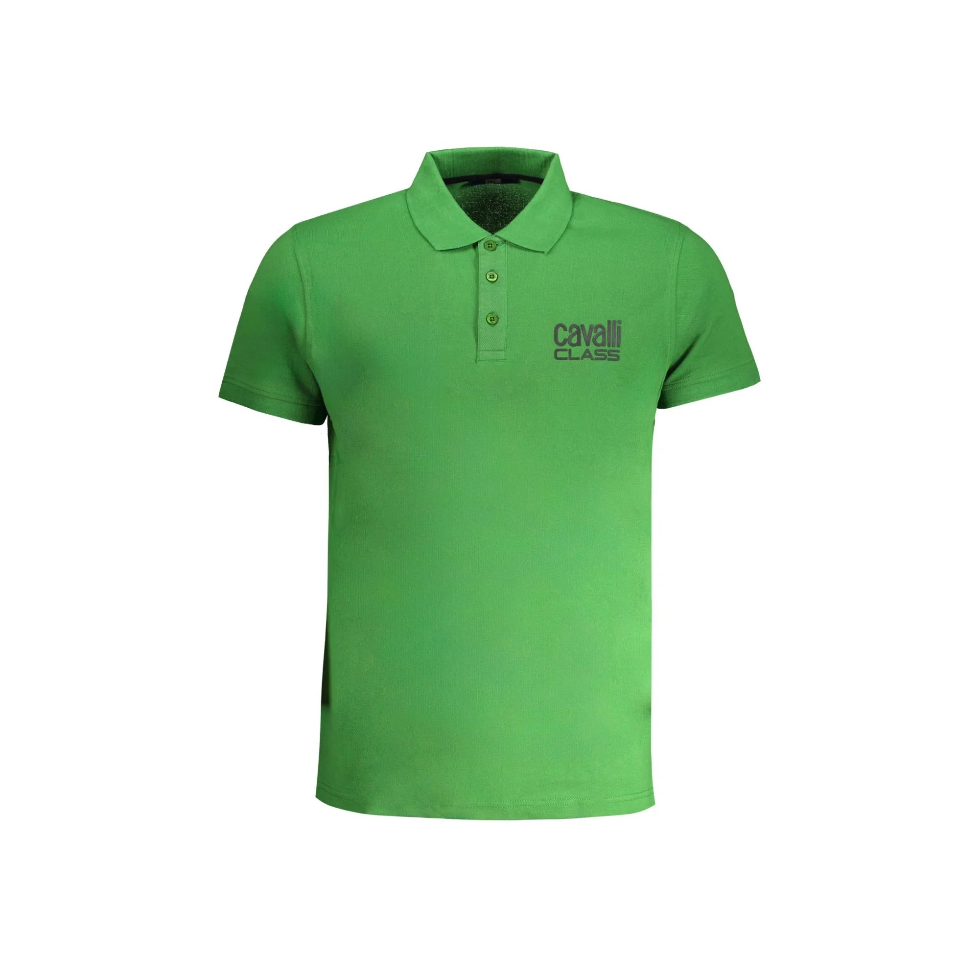 Cavalli Class Polo Maniche Corte Uomo Verde Stampa - foto prodotto